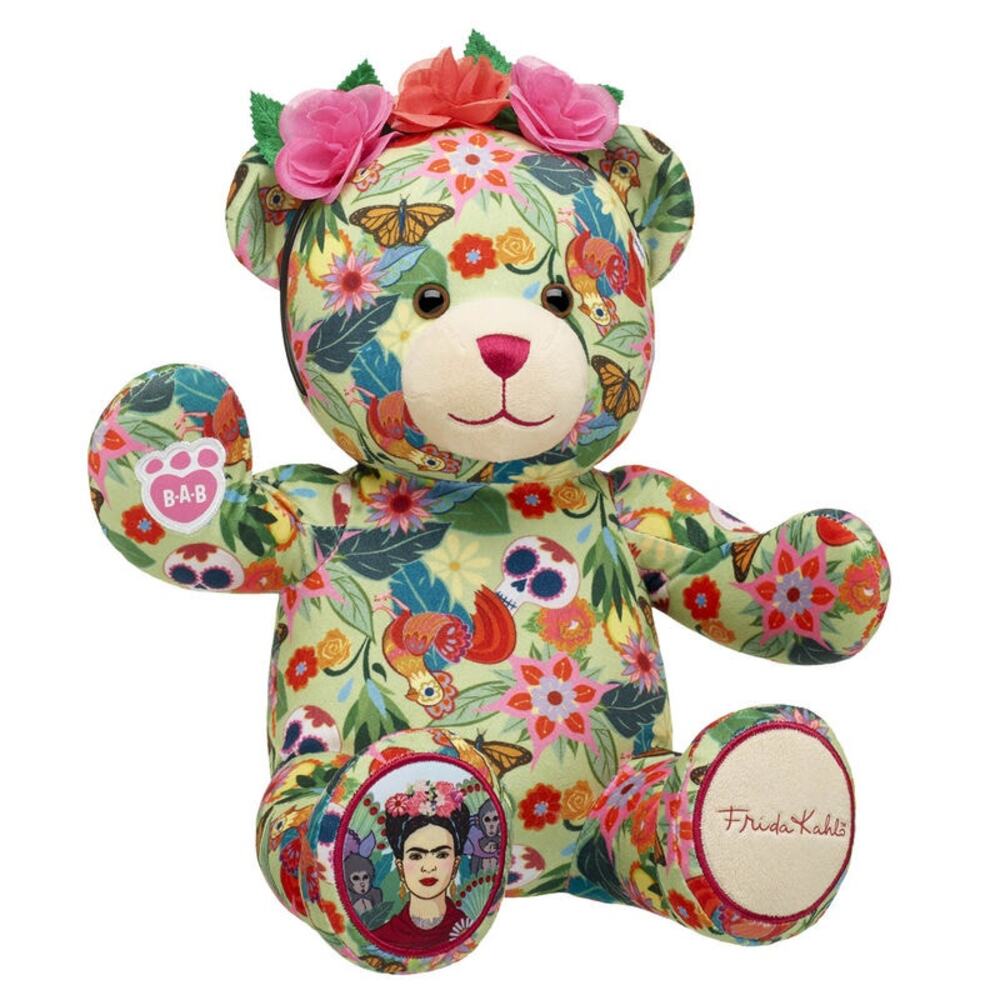 Build-A-Bear Frida Kahlo Teddy Bear with Flower Headband NWTags